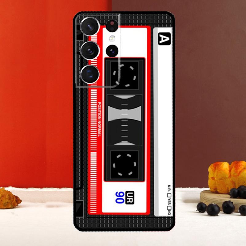 Vintage Cassette Tape Retro Cover For Samsung Galaxy S25 Ultra S22 S23 S24 Plus S20 S21 FE S9 S10 S25 FE Phone Case