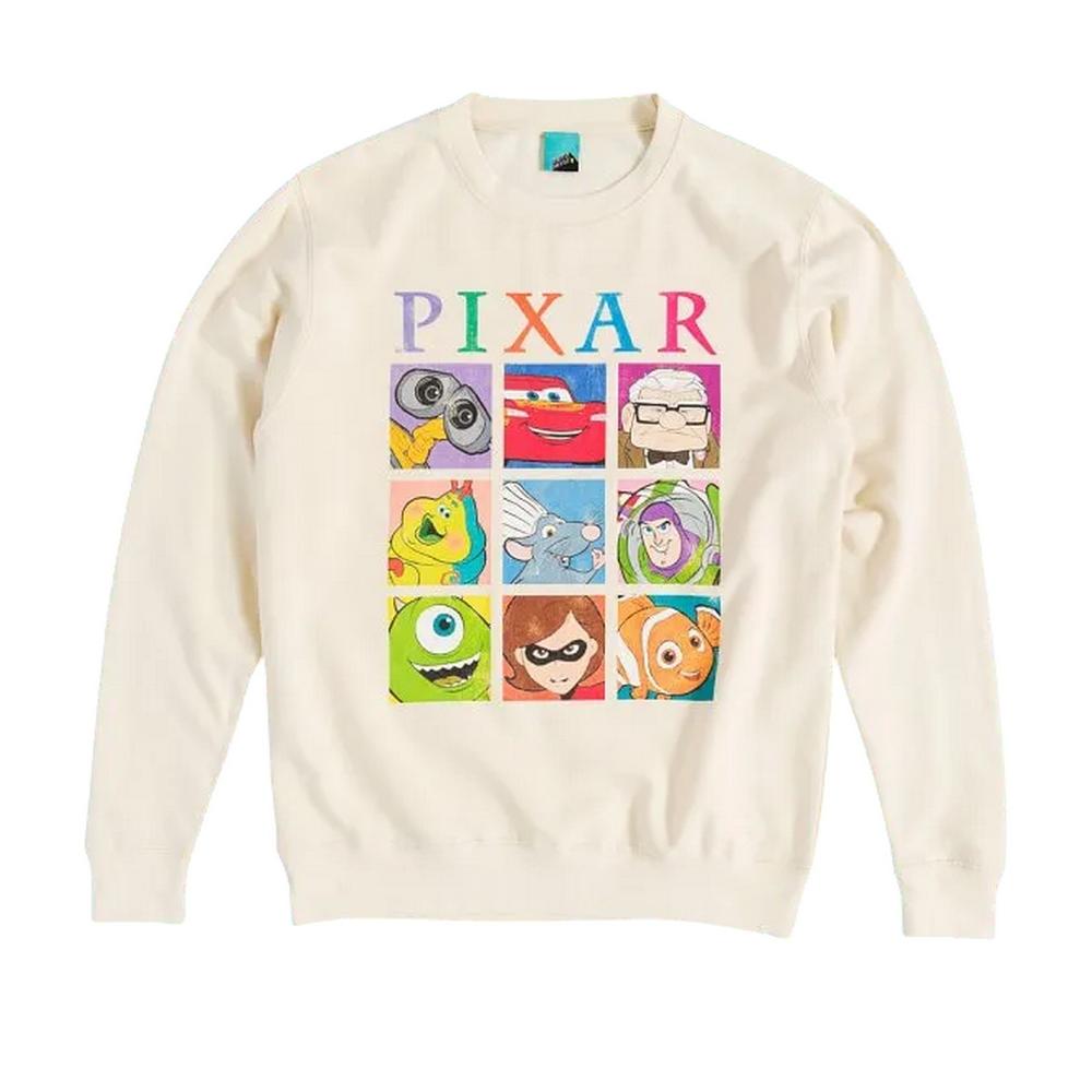 Disney Pixar Unisex Adult Retro Grid Sweatshirt