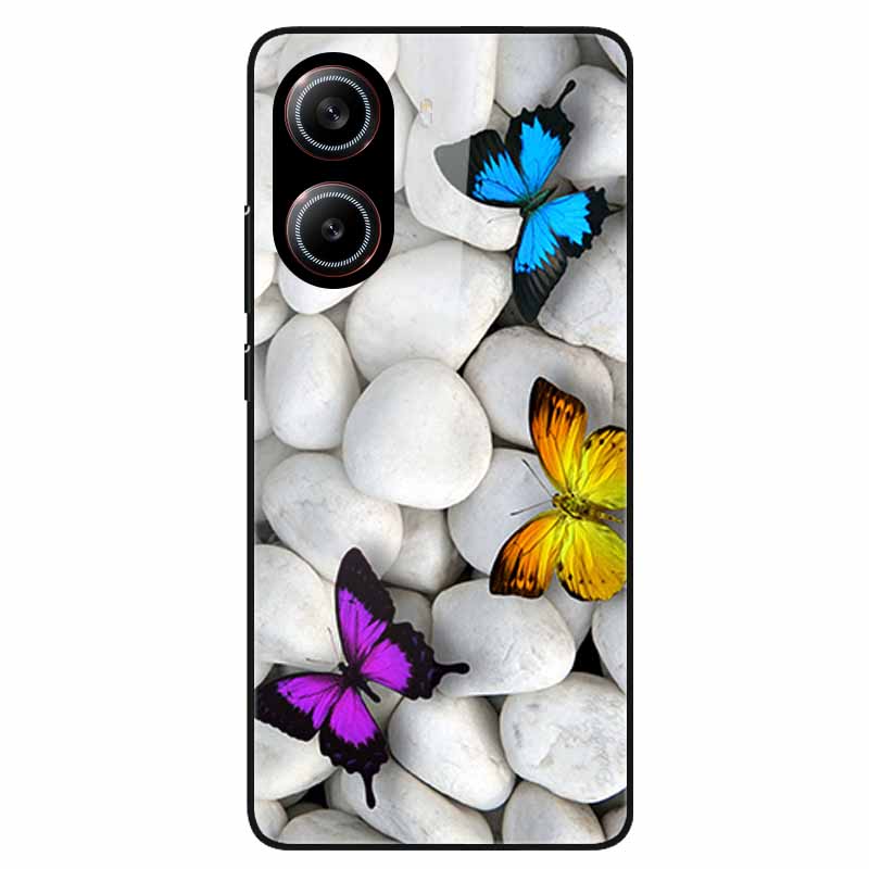 For Poco X7 Pro 5G Case Flower Hard Back Cover Tempered Glass Cases for Xiaomi Poco X 7 Pro X7Pro Hard Shells PocoX7Pro 2025 New