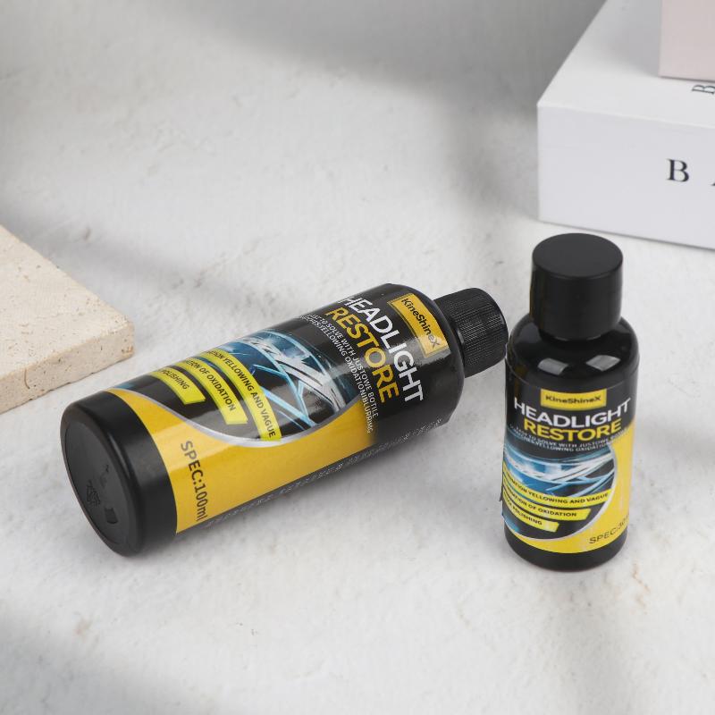 All in One Car Headlight Polishing Kit Scratch Repair Liquid Restores Shine Reduces Glare Perfect for Night Road Trips
