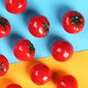 STOBAZA Mini Artificial Tomato Replica, Fake Vegetable, Miniature Tomato Figurine, Resin Miniature Fruit Model, Tabletop Decoration, Food Sample