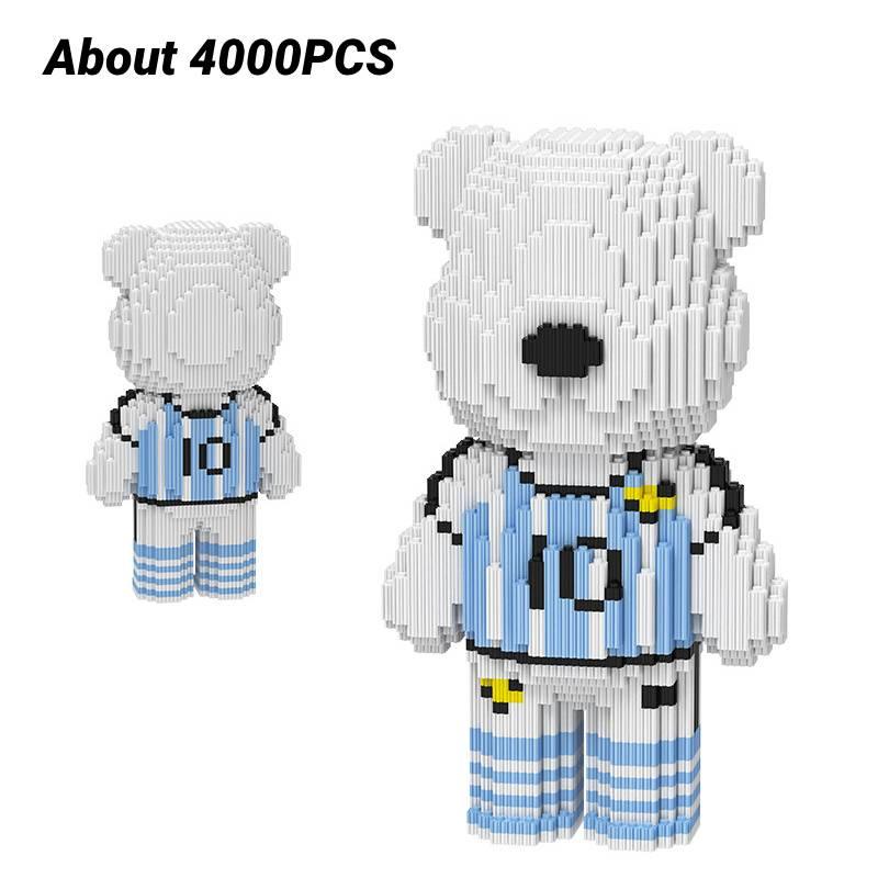 

Small Particle Cartoon Toy Building Blocks For Kids Bearbrick синий