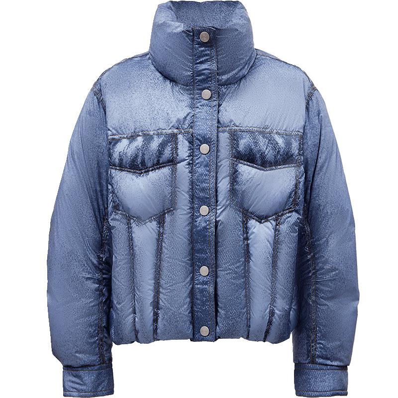 

ONLY Women s Stand Collar Loose Down Puffer Jacket S