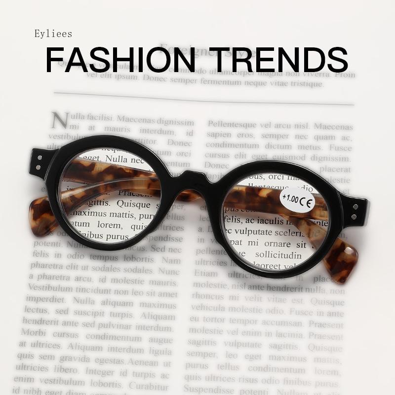 Men Retro Reading Glasses Anti Blue Light Eyewear Trend Ultra-lightweight Round Frame Women Presbyopic Eyeglasses Frame Unisex