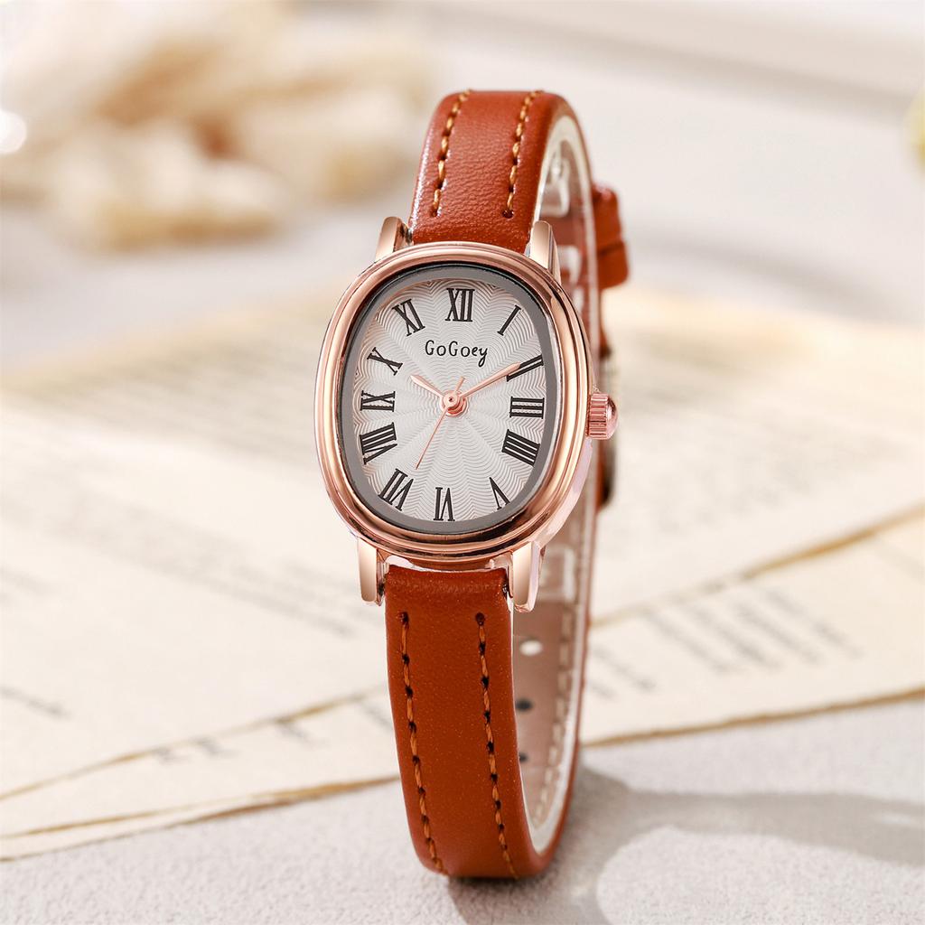 Moteriškas mados odinis laikrodis