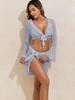 2025 Sun Protection Long Sleeve Beach Dress & Sexy Two-Piece Bikini Set