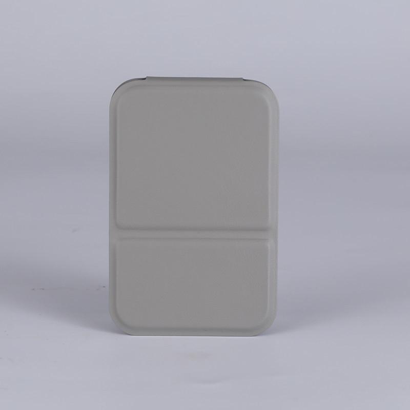 Desktop Makeup Mirror Solid Color Pu Leather Simple Portable Handheld Makeup Mirror Foldable Student Compact Cute Pocket Mirror