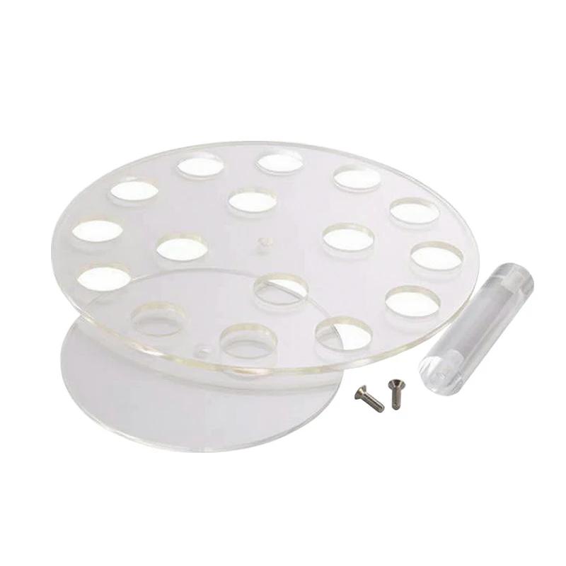 Transparent Acrylic Ice Cream Cone Stand Cake Dessert Holder Display Stand Party Shelf 16/24 Hole Round Wedding Display Holder