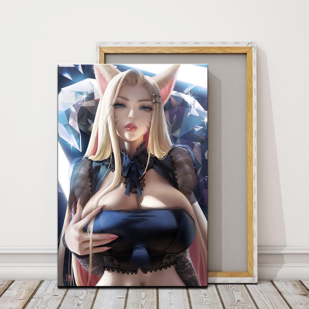KDA Ahri Legends League Gra Płótnie Malarstwo Plakaty Zdjęcia Na Ścianie W Stylu Vintage Plakat Dekoracyjne Home Decor Tableau Nie Oprawione