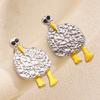 1 Paar Ohrstecker Cartoon Vogel Design Retro Stil Kontrastfarbene Ohrringe Süßes Mädchen Stil Schmuck Zubehör