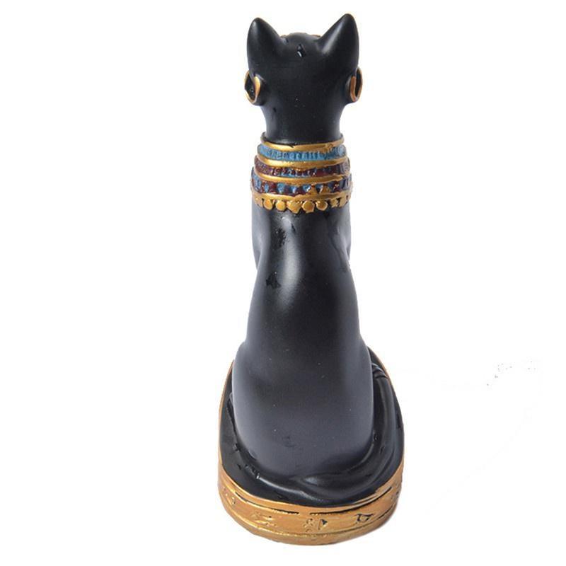 Estátua de gato ornamento egípcio gato estatueta decoração estátua vintage gato deusa estátua casa jardim mini animal ornamento