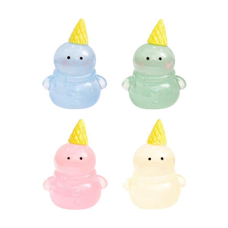 Cute Glow-in-the-dark Micro-landscape SnowmenSnowfields Christmas Decorations, Accessories Car Mini Ornaments