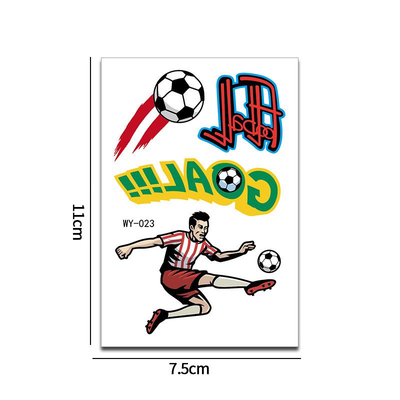 Sports Theme Tattoo Sticker Football Game Fans Luminous Temporary Tattoo Stickers Waterproof Party Makeup Face Stickers
