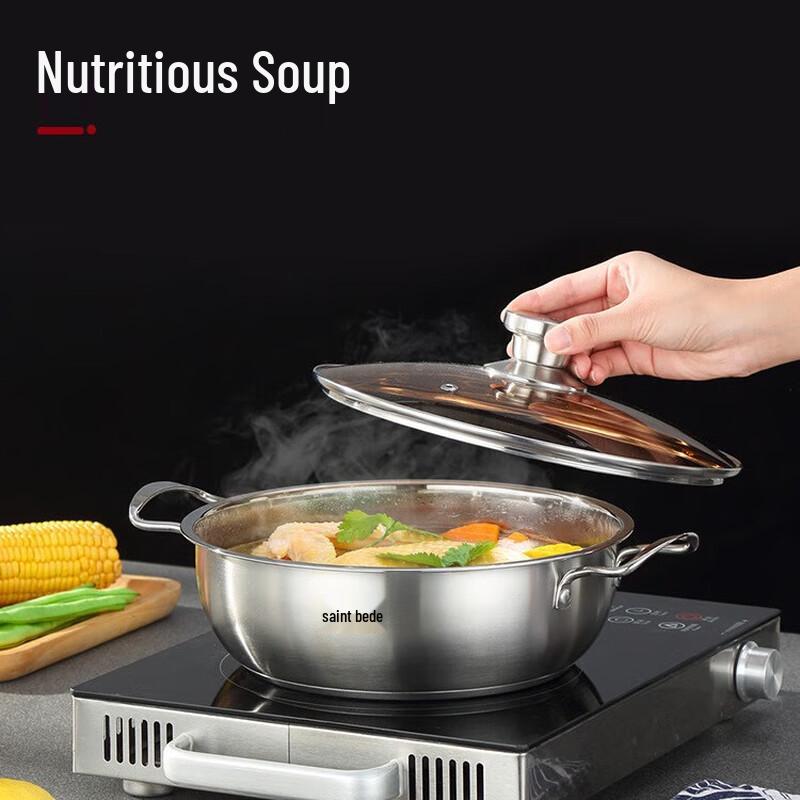 SHENG BI DE Kochgeschirr-Set 3-teilig im koreanischen Stil aus Edelstahl