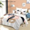 Geometric leaf pattern 3D Printed Quilt cover Elegant Home Textiles Soft Duvet Cover Pillowcases Modern Simple Art Bedding Set