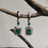 Silver Earrings with Nano Emerald 2.367ct (2197423)