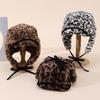 Winter Hats Woman Leopard Print Faux Fur Earflap Hat Beanie Cold Proof Warm Women Bomber Hat Female Ear Protection Cap