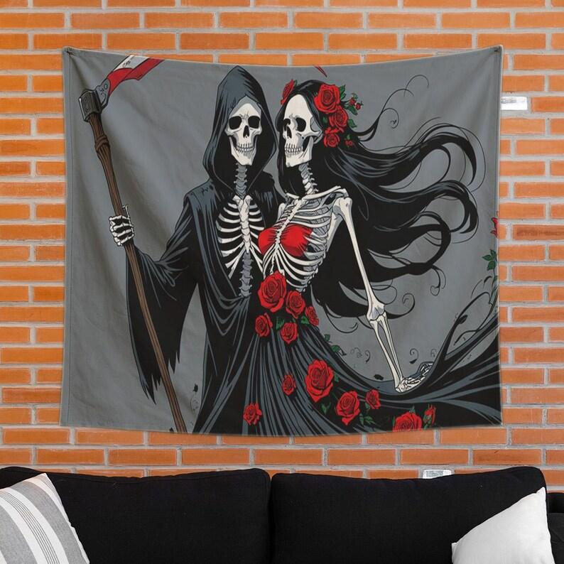 Gothic Dance of Death tapestry 75x100 чёрный