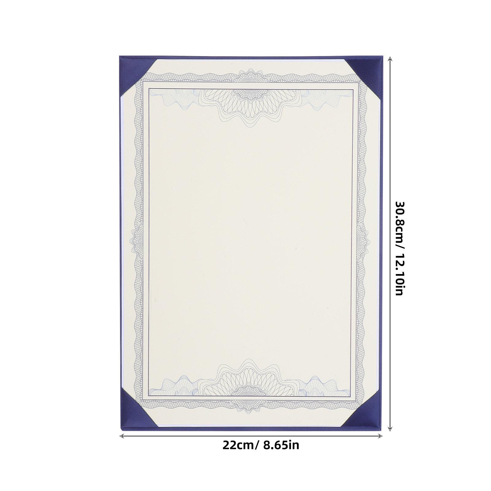 Certificate Covers Diploma Frame Blank Elegant Waterproof Material Paper Silk Cloth Portable Lightweight for High School College