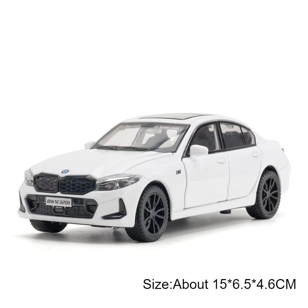 1:32 X3M 320i Toy Sports Car Model Pull Back Sound Light Doors Opened Alloy Diecast Miniature Vehicle Models Ornaments Gifts