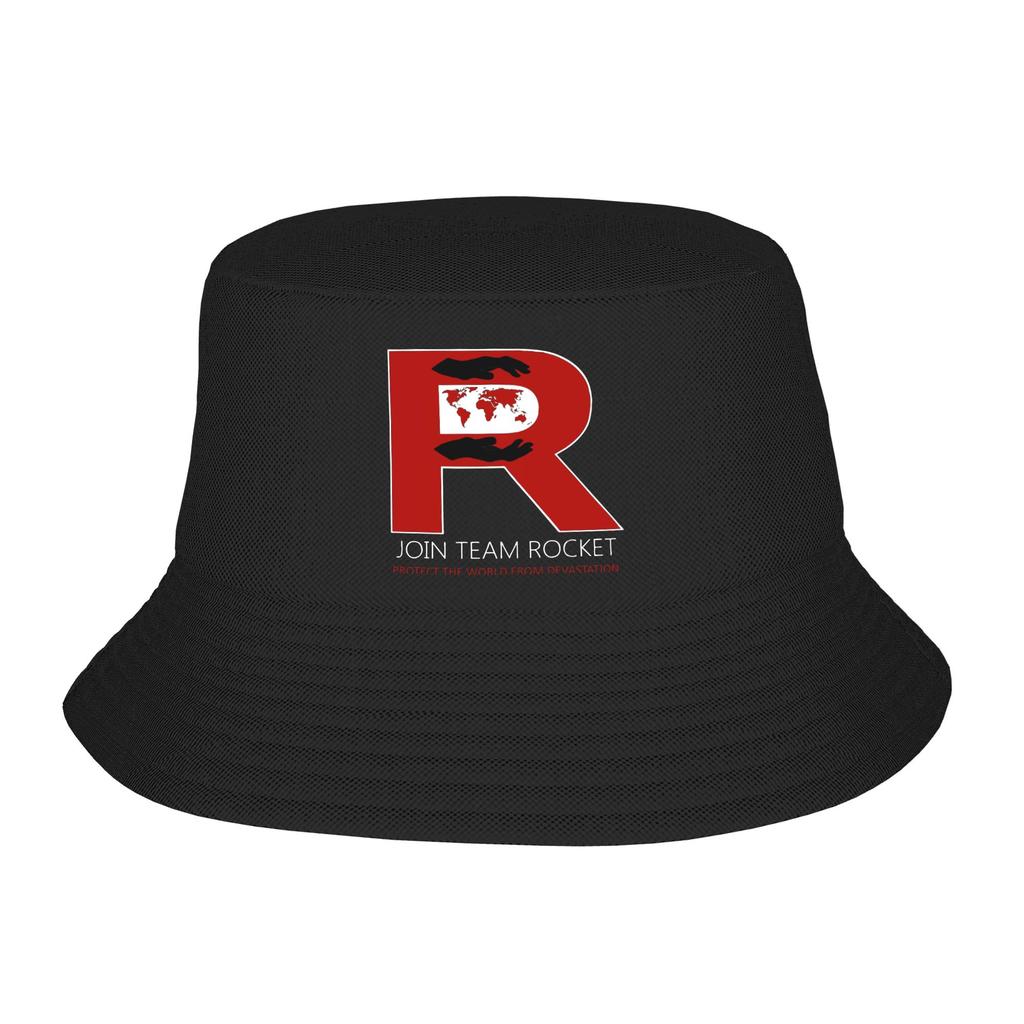 Pokemon Team Rocket RecruitUnisext Bucket Hats for Women Beach Sun Hat Fashion Lightweight for Outdoor Fishing Hat Bob