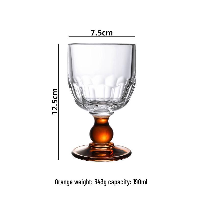 LISM Orange Retro Pearl Cocktail & Champagne Glass