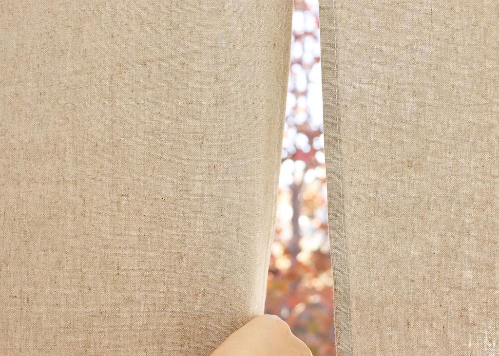 Stylish long curtain made from Sunnyday Fabric natural approximately 72cm wide x 170cm long linen,