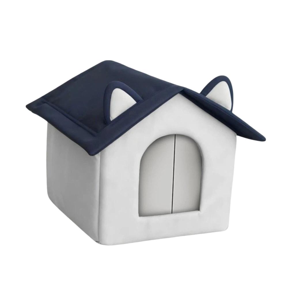 

Warm Outdoor Cat House Windproof Moisture-Proof Base Stray Cat Shelter Enclosed Design Waterproof Winter Cat Nest S сірий