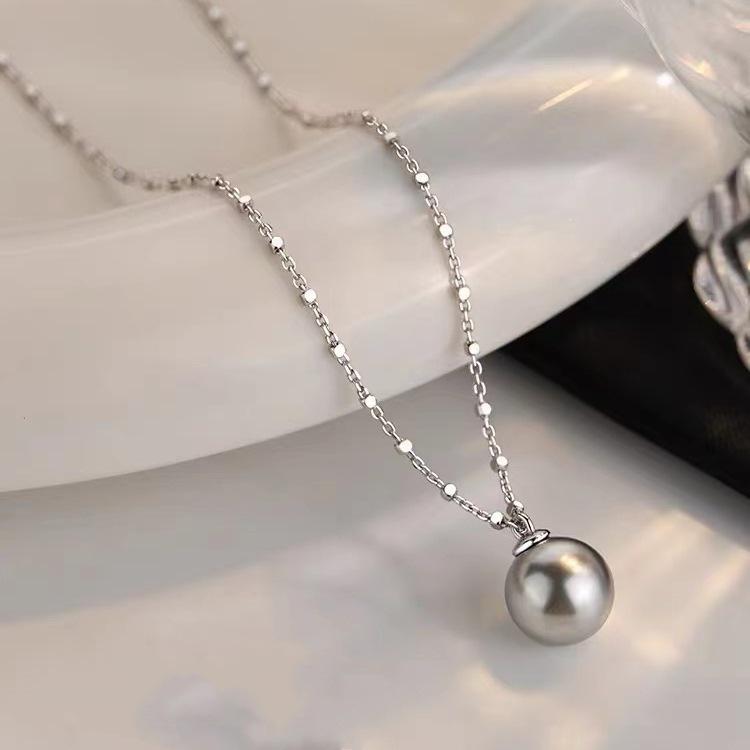 2024 New High-End 925 Sterling Silver Pearl Clavicle Necklace for Women