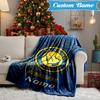 Custom Name Nassr FC Crest Blanket Lightweight Ideal Bedding Blanket Perfect for Travel, Camping, Living Rooms, Sofas, Christmas Gift