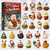 Holiday Gift for Boys Girls 24 Days Chicken Figures Advent Calendar, Farm Animals Countdown Cute Surprise Animal Collectibles Boxes with Hen