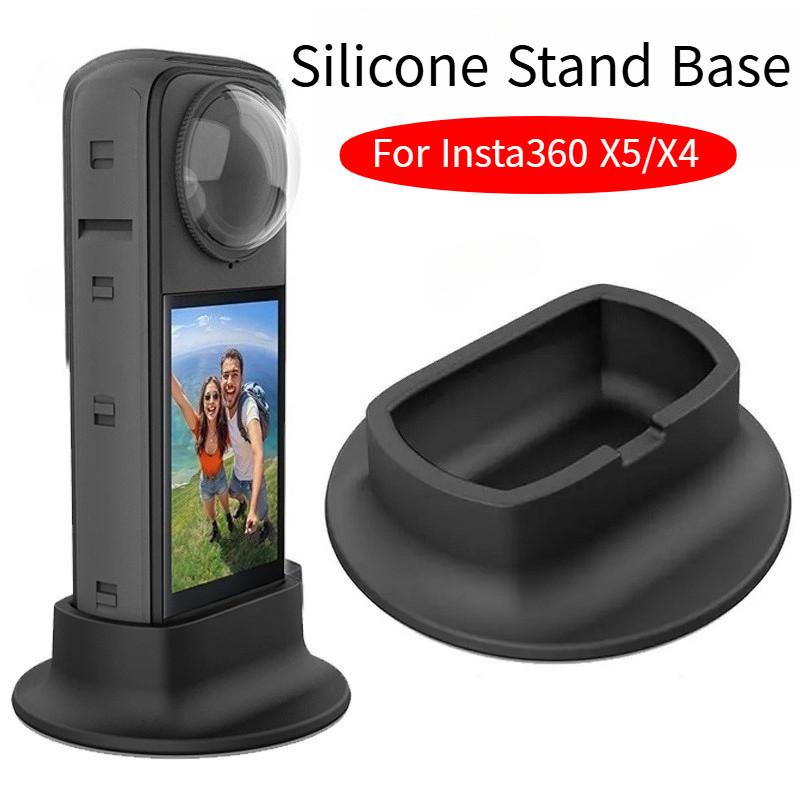 Silicone Desktop Base for Insta360 X4/X5 Silicone Stand Base Protective Holder for Insta 360 X4 X5 Action Camera Accessories
