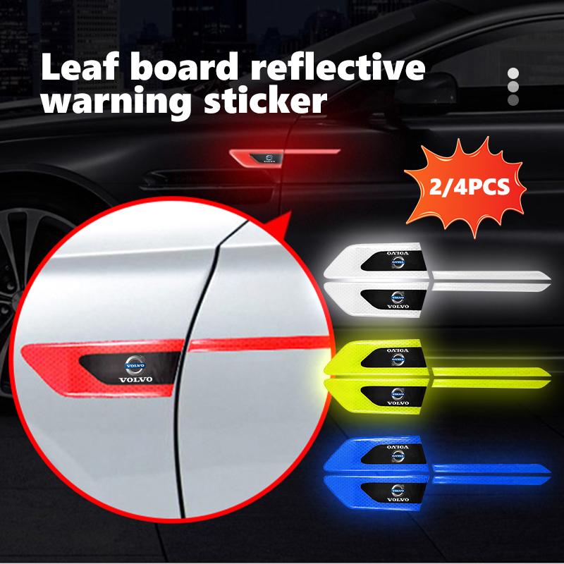 For Volvo Car Reflective Stickers Auto Anti Collision Warning Decoration V40 V60 C30 C70 S60 S80 S90 XC40 XC60 XC70 XC90 T6