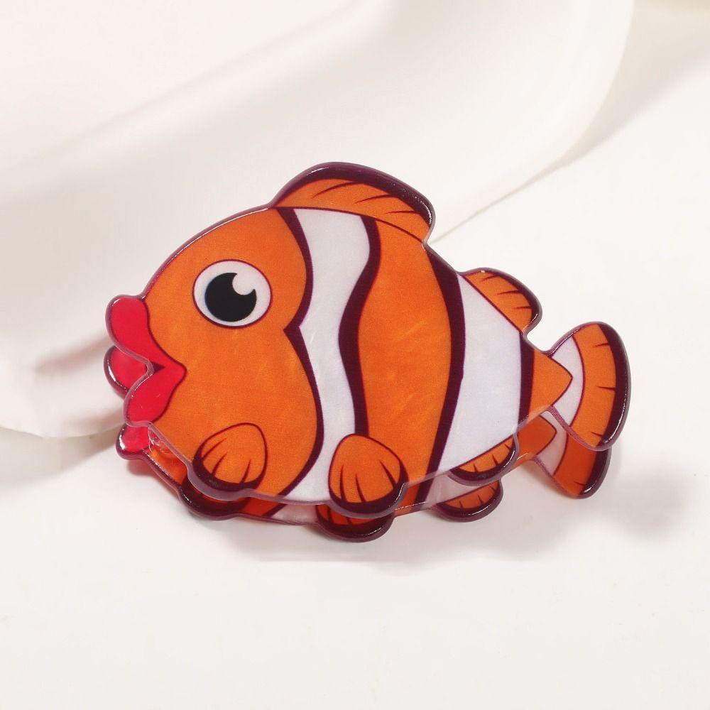 Animal PVC Claw Clip Non-slip Large Shark Clip Cute Fish Hair Claw Daily