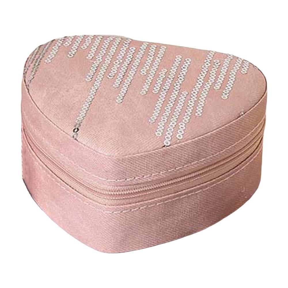

ABS Jewelry Storage Case Multi-slots Rings Necklace Packaging Box Heart Jewelry Organizer Girls Style 4