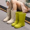 Fashion versatile rain boots women's tall rain shoes waterproof, non-slip, comfortable and wear-resistant women's water shoes camping rubber shoes