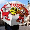 VfB Stuttgart Celebration Umbrella Folding Umbrella, Automatic Umbrella 8-Frame for Travel, Camping Use Gift for Halloween Christmas