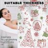 GAEChristmas Shower Curtain for Kids Cute Xmas Tree Candy Ball Snowman Gingerbread Man Shower Curtain for Christmas Bathroom D