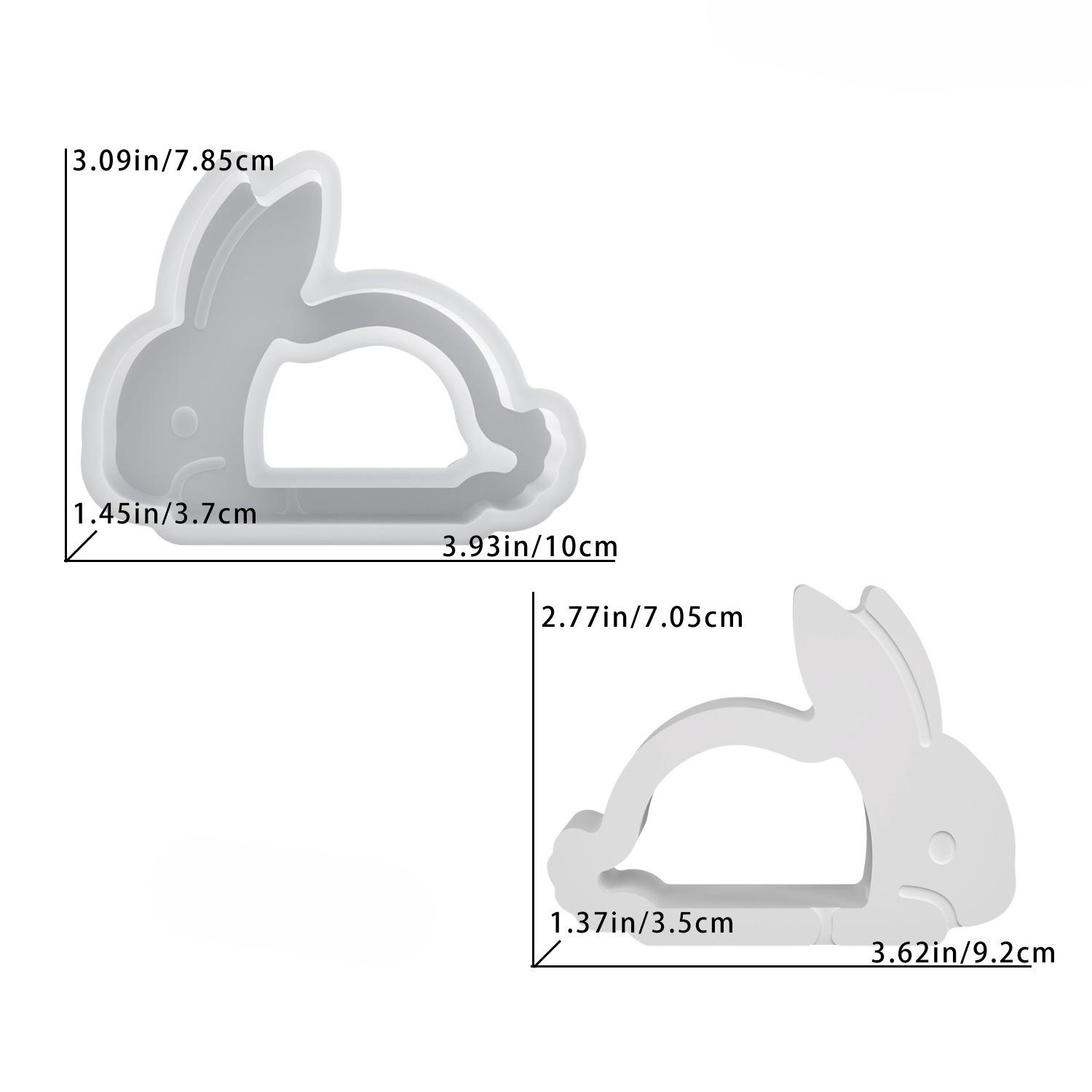 

1 Pcs DIY Easter Bunny Hollow Candle Holder Resin Mold Figurine Bunny Plaster Silicone Mold Home Decor Desktop Storage B