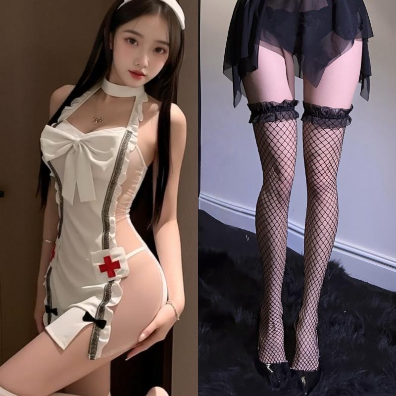 Sexy lingerie sexy nurse uniform back perspective hip shorts pajamas passion free robe 0