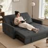 Convertible Sofa, 2-Seater, 3-in-1 Click-Clack Bed, 160 cm, 2 Pillows, Dark Grey