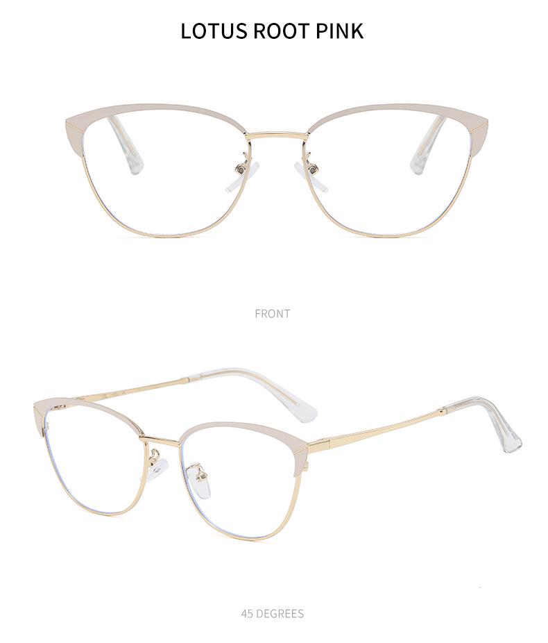 Trendy Cat-Eye Glasses for Women with Anti-Blue Light and Anti-Radiation Prescription Lenses