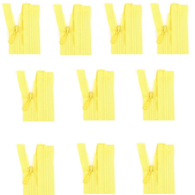 Pack of 10 Nylon Zippers for Sewing Craft Open-end Zips Fasteners 27.5Inch/70cm Zippers for Bag Clothing Sewing Supplies