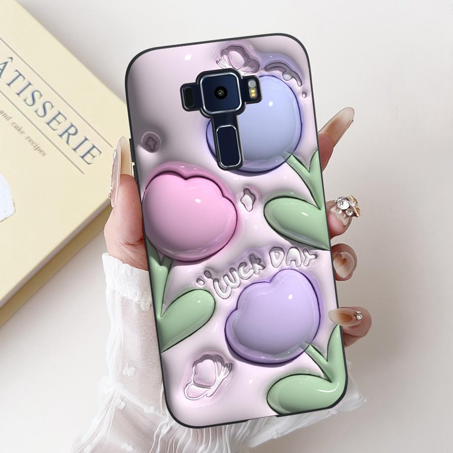 For ASUS Zenfone 3 ZE520KL Z017D 4 Max ZC520KL X008D 3 Max ZC520TL Case Soft Silicone Back Cover Love Heart Butterfly Flower Bag