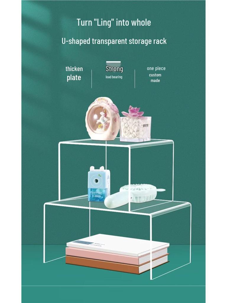 Acrylic Trapezoidal Display Stand for Small Ornaments and Figurines