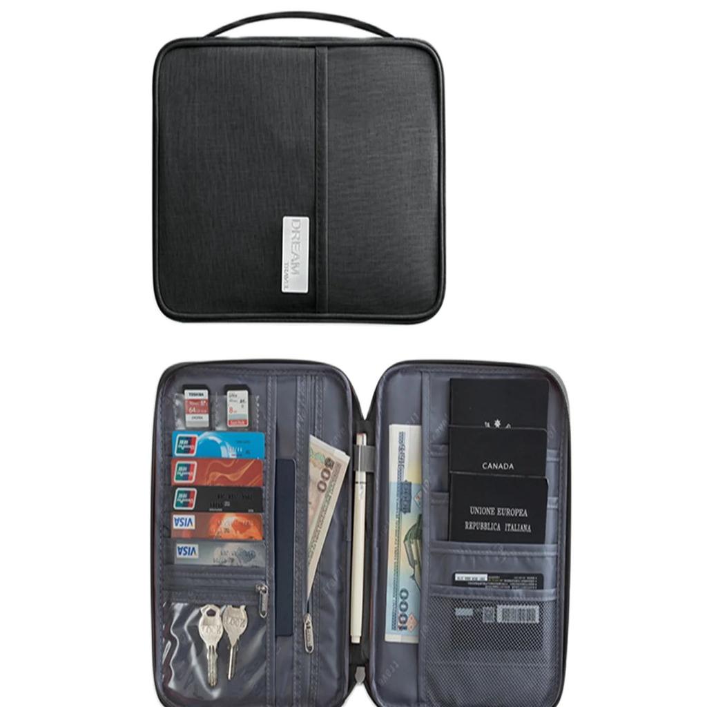 New Multifunctional Business Passport Bag Cationic Waterproof and Dustproof Document Bag Portable Overseas Travel Passport Holder