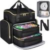 Large Capacity Nail Polish Organizer Bag with Shoulder Strap 96 Compartment Nail Care Kit Bag Handheld Essential Oil Storage Bag