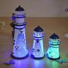 Beacon Decoration Lighthouse LED Lighthouse Realistic Shape Micro Landscape Garden DIY Statue Model Resin Craft Home Decor