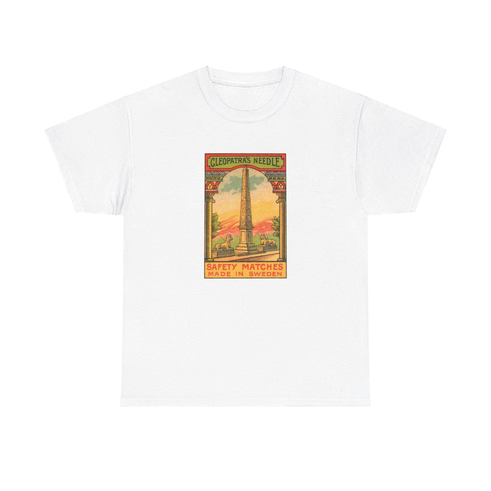 

Cleopatra s Needle Safety Matches Unisex Heavy Cotton Tshirt Tops Tee M