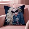M-Madonna Singer Cushion Cover Multi-Scene Pillow Cover For Home & Car - Reversible, Soft & Durable For Daily Use
